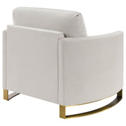 Corliss Upholstered Curved Track Arm Chair Beige - 508823