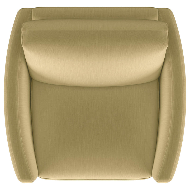 Corliss Upholstered Curved Track Arm Chair Camel - 508826