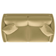Corliss Upholstered Curved Track Arm Loveseat Camel - 508825