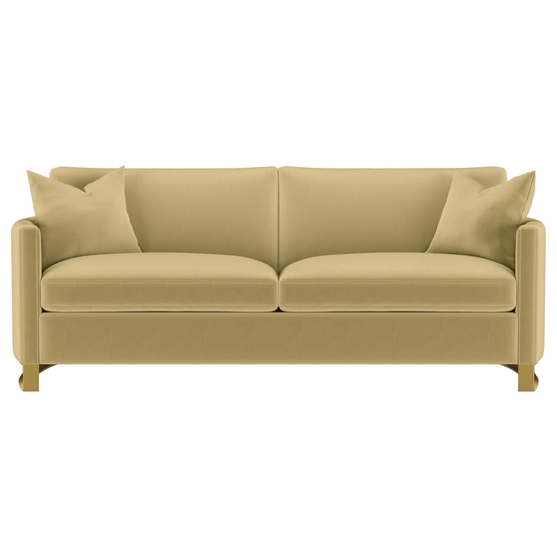 Corliss Upholstered Curved Track Arm Sofa Camel - 508824