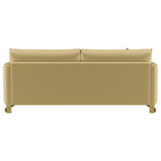 Corliss Upholstered Curved Track Arm Sofa Camel - 508824