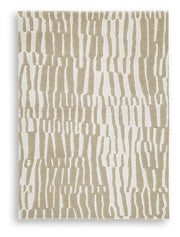 Corrbell Beige/White 5' x 7' Area Rug - R407632
