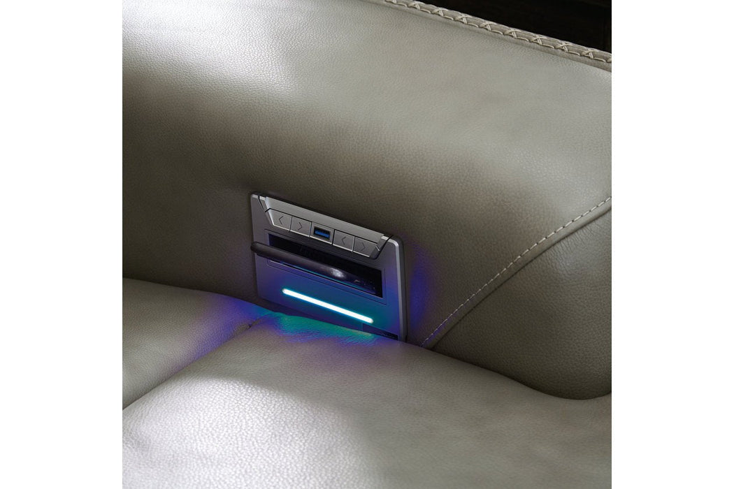 Correze Gray 3 - Piece Power Reclining Sectional with Chaise - Gate FurniturePower Reclining Sectional