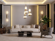 Corte 4-pieces (Four Seater lounge Sofa & 1 Four Seater Sofa &  2 Chair) Livingroom in Cream - 200-GAB-COR-4L411