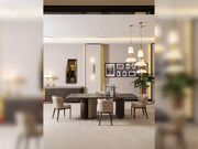 Corte Diningroom (Consol With Mirror & Dining Table & 6 Dining Chair) - 200-GAB-COR-DT-6-SET