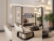 Corte Stationary Four Seater Lounge Sofa in Cream - 200-GAB-COR-4L