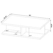 Cortona Square Engineered Wood Cocktail Coffee Table Mango - 706178