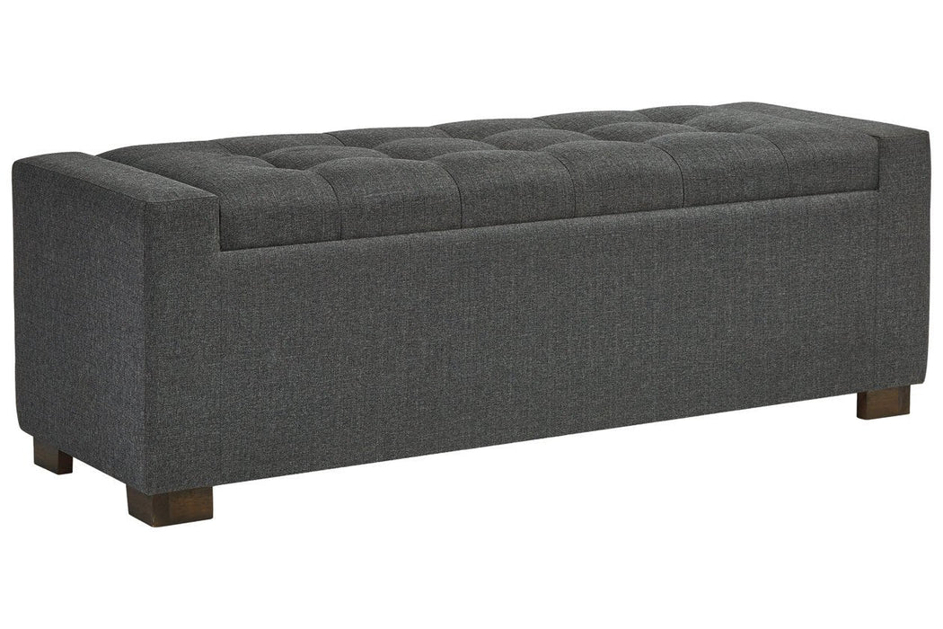 Cortwell Gray Storage Bench - Gate FurnitureAccent Bench