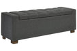 Cortwell Gray Storage Bench - Gate FurnitureAccent Bench