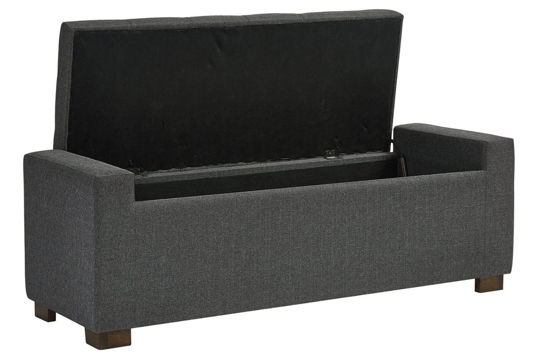 Cortwell Gray Storage Bench - Gate FurnitureAccent Bench