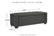 Cortwell Gray Storage Bench - Gate FurnitureAccent Bench