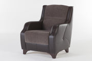 Costa 3 Seat Sleeper (Armoni Brown)/W Brown Vynil 1 Piece - Lara FurnitureSleeper Sofa