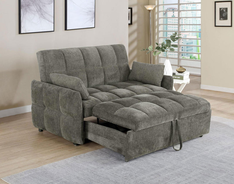 Cotswold Upholstered Convertible Sleeper Sofa Bed Dark Grey - 508308