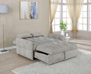 Cotswold Upholstered Convertible Sleeper Sofa Bed Light Grey - 508307