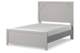 Cottonburg Light Gray/White Full Panel Bed - Gate FurnitureFull Bed