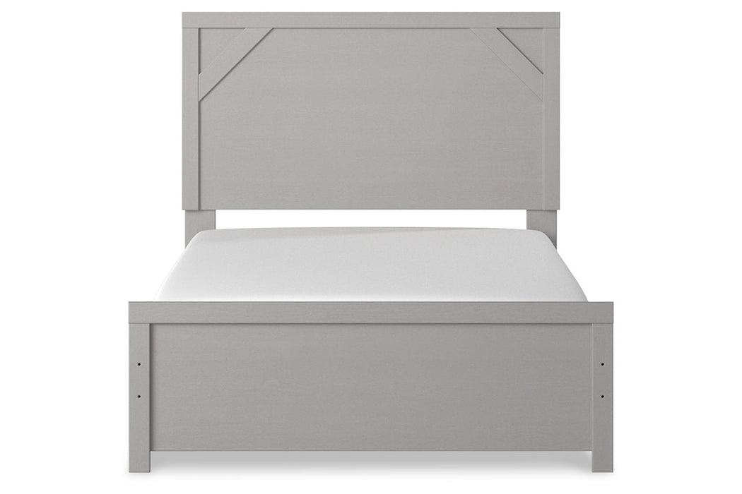 Cottonburg Light Gray/White Full Panel Bed - Gate FurnitureFull Bed