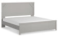 Cottonburg Light Gray/White King Panel Bed - Gate FurnitureKing Bed