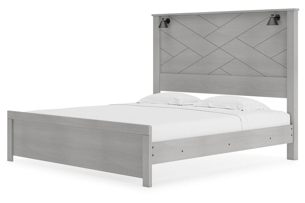 Cottonburg Light Gray/White King Panel Bed - Gate FurnitureKing Bed