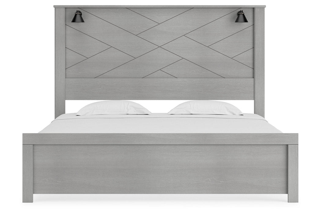 Cottonburg Light Gray/White King Panel Bed - Gate FurnitureKing Bed