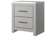 Cottonburg Light Gray/White Nightstand - Gate FurnitureNightstand