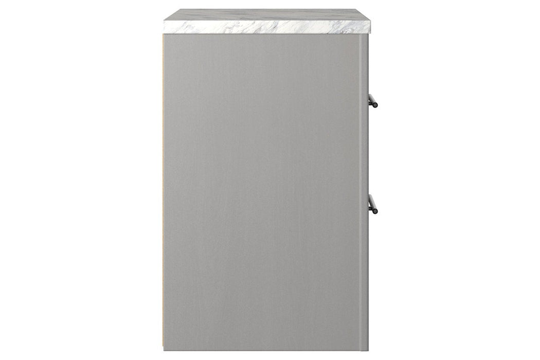 Cottonburg Light Gray/White Nightstand - Gate FurnitureNightstand