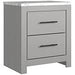 Cottonburg Light Gray/White Nightstand - Gate FurnitureNightstand