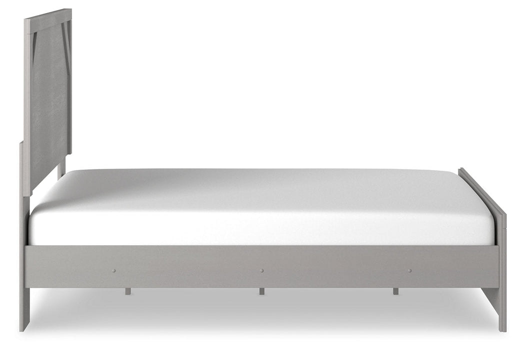 Cottonburg Light Gray/White Queen Panel Bed - Gate FurnitureQueen Bed