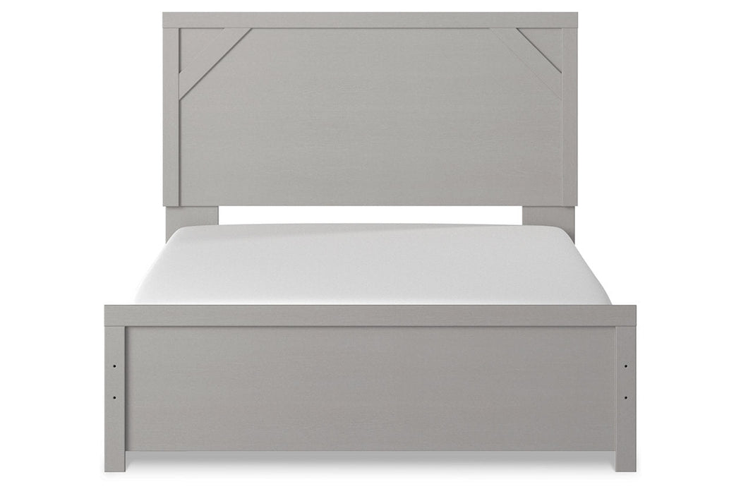 Cottonburg Light Gray/White Queen Panel Bed - Gate FurnitureQueen Bed