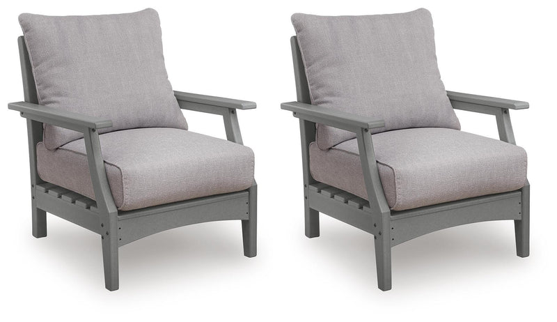 Cove Beach Gray Outdoor Lounge Chair with Cushion - PCP803-820