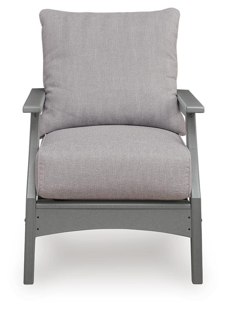 Cove Beach Gray Outdoor Lounge Chair with Cushion - PCP803-820