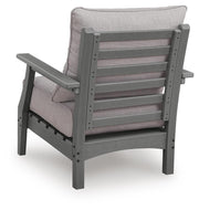 Cove Beach Gray Outdoor Lounge Chair with Cushion - PCP803-820