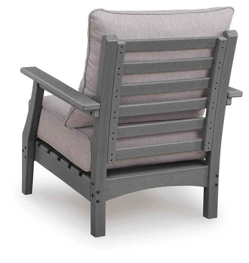 Cove Beach Gray Outdoor Lounge Chair with Cushion - PCP803-820