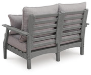 Cove Beach Gray Outdoor Loveseat with Cushion - PCP803-835