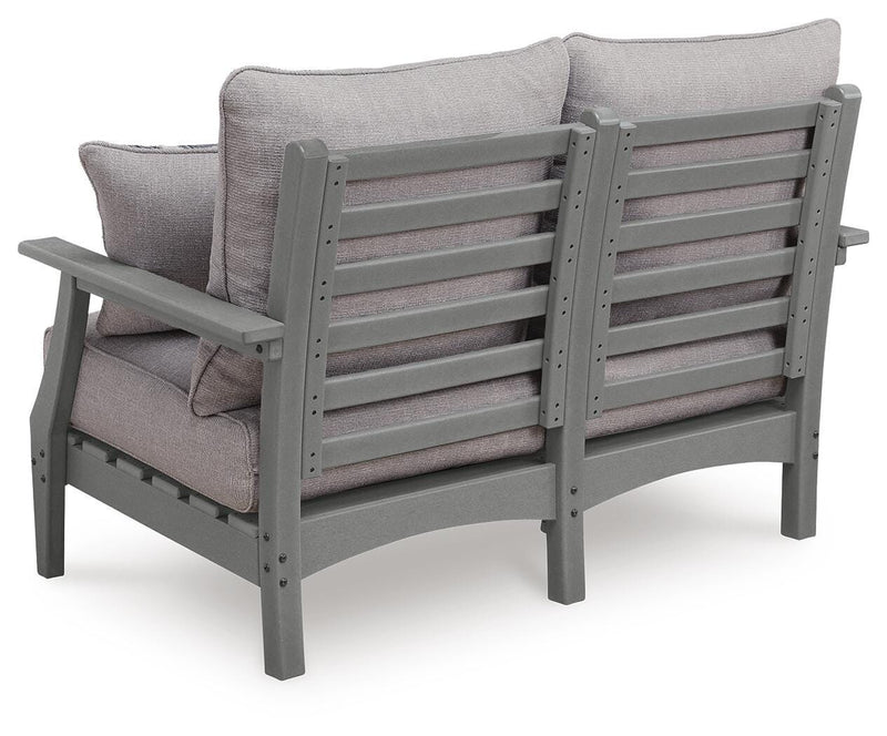 Cove Beach Gray Outdoor Loveseat with Cushion - PCP803-835