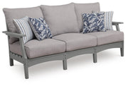 Cove Beach Gray Outdoor Sofa with Cushion - PCP803-838