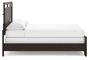 Covetown California King Panel Bed with Mirrored Dresser, Chest and Nightstand in Dark Brown from Ashley - Lara Furniture