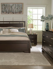 Covetown Dark Brown Panel Bedroom Set - Lara FurnitureBedroom Set