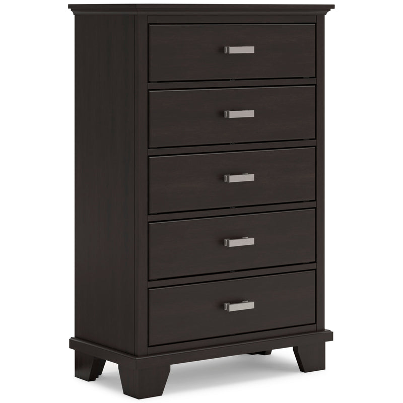 Covetown Dark Brown Panel Bedroom Set - Lara FurnitureBedroom Set