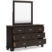 Covetown Dark Brown Panel Bedroom Set - Lara FurnitureBedroom Set