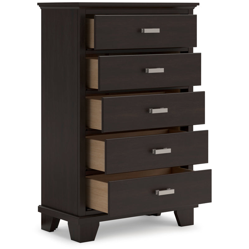 Covetown Dark Brown Panel Bedroom Set - Lara FurnitureBedroom Set