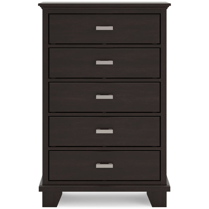 Covetown Dark Brown Panel Bedroom Set - Gate FurnitureBedroom Set