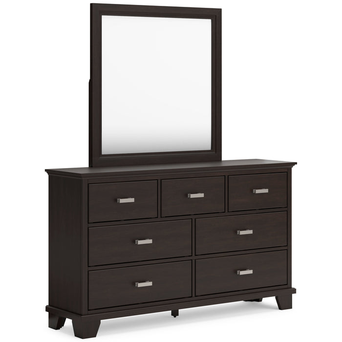 Covetown Dark Brown Panel Bedroom Set - Gate FurnitureBedroom Set