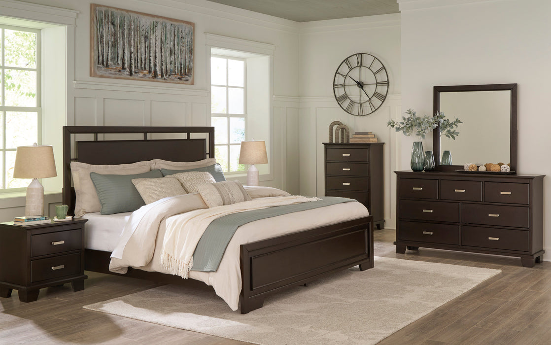 Covetown Dark Brown Panel Bedroom Set - Gate FurnitureBedroom Set
