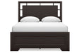 Covetown Dark Brown Queen Panel Bed - Gate FurnitureQueen Bed