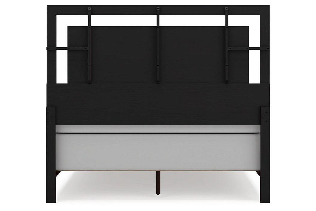 Covetown Dark Brown Queen Panel Bed - Gate FurnitureQueen Bed