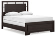 Covetown Dark Brown Queen Panel Bed - Gate FurnitureQueen Bed