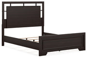 Covetown Queen Panel Bed with Dresser and 2 Nightstands in Dark Brown from Ashley - Lara Furniture