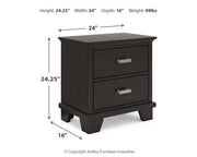 Covetown Queen Panel Bed with Dresser and 2 Nightstands in Dark Brown from Ashley - Lara Furniture