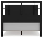 Covetown Queen Panel Bed with Mirrored Dresser, Chest and Nightstand in Dark Brown from Ashley - Lara Furniture