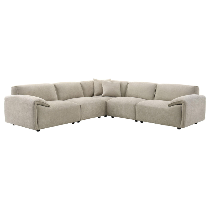 Crane 5-piece Modular Sectional Sofa Beige - 551931-SETA